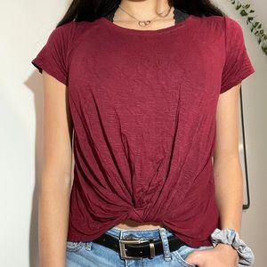 🤍 Simple Burgundy Tee 🤍